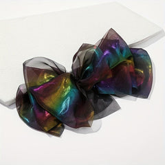 Big Bowknot Holographic Hair Clip French Barrette Hair Accessories