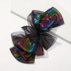 Big Bowknot Holographic Hair Clip French Barrette Hair Accessories