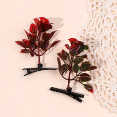 2pcs Flower Tree Duck Billed Clip for Hair Bangs
