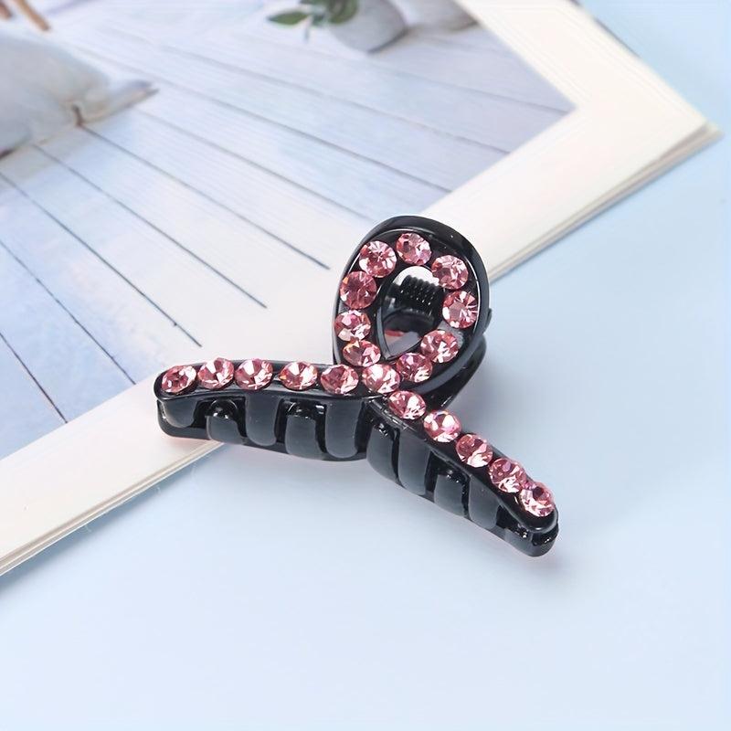 Rhinestone Hair Claw Clip Non-slip for Side Hair Bang Braids