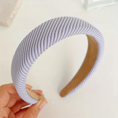 2pcs Solid Headband Fabric Sponge Hair Loop All match Temperament Hair Hoop