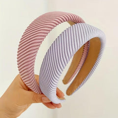 2pcs Solid Headband Fabric Sponge Hair Loop All match Temperament Hair Hoop