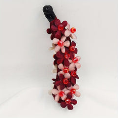Red Flower Banana Clip Hair Clip For Women