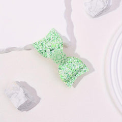 Green Hair Clip Double Layered Side Hair Bang Braids Women Girls Sweet Clip