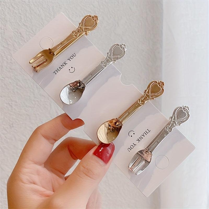 2pcs Alloy Duck Billed Hair Clip for Side Hair Bangs Braids