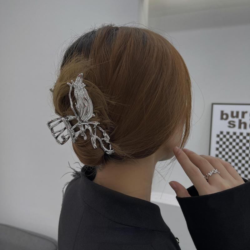 Liquid Metal Shape Hair Claw Modern Style Shark Claw Large Hair Clip