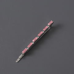 Pink Rhinestone Hairpin Sweet Hair Clip for Bangs Braids Girls