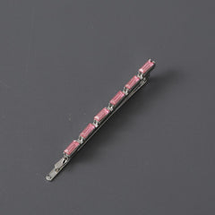 Pink Rhinestone Hairpin Sweet Hair Clip for Bangs Braids Girls