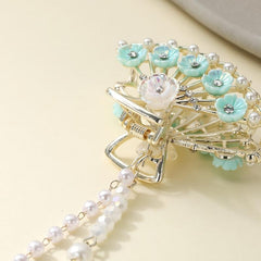 Butterfly Fan Tassel Hair Claw Clip Vintage Style Strong Grip Hair Jaw Clip