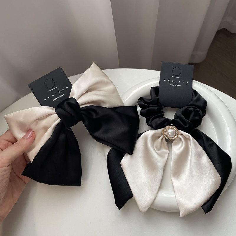 Faux Pearl Bow Scrunchies Hair Tie Hair Clip Hair Accessories