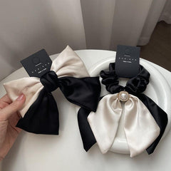 Faux Pearl Bow Scrunchies Hair Tie Hair Clip Hair Accessories