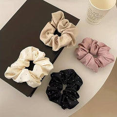 Rhinestone Inlaid Scrunchie Ponytail Hair Tie