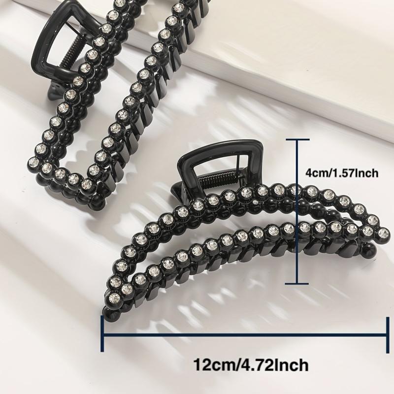 Hollow Rhinestone Hair Clip Claw for Women Girls