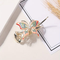 Enamel Butterfly Hair Large Clip Sweet Duck Billed Clip