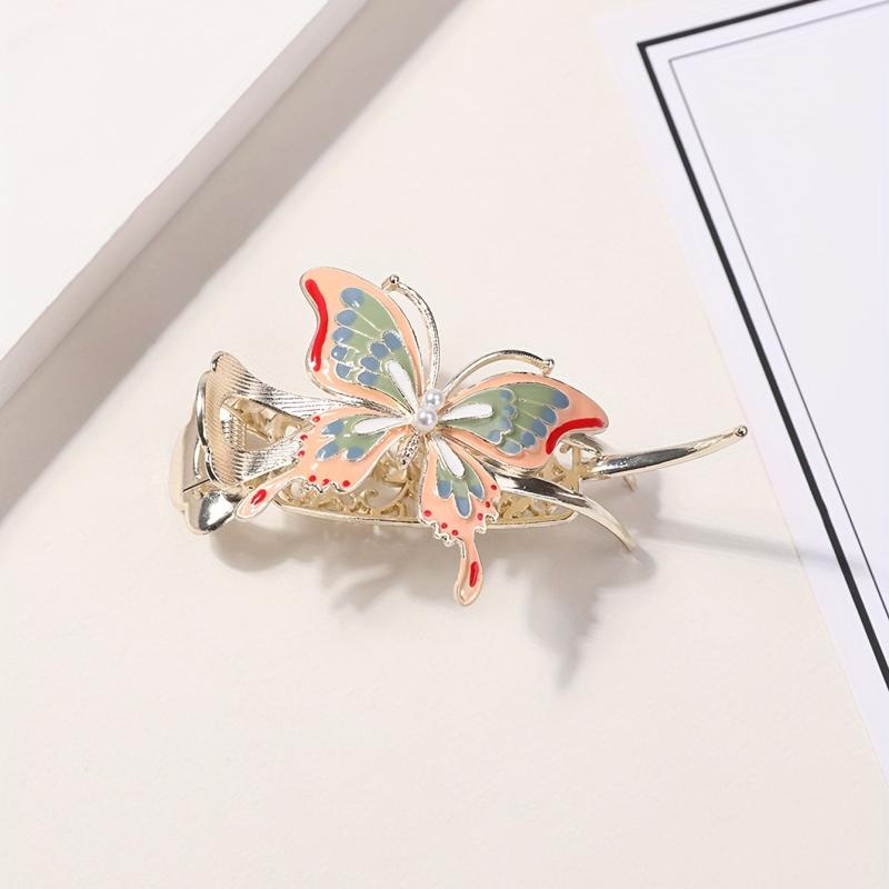 Enamel Butterfly Hair Large Clip Sweet Duck Billed Clip