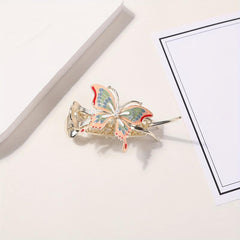 Enamel Butterfly Hair Large Clip Sweet Duck Billed Clip