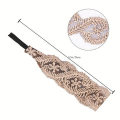 Lace Headbands For Women Girls Stretch Headband Wide Headwrap Hair Turban Access