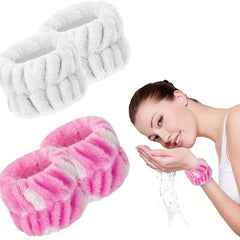 4pcs Flocking Wristband Towel Band for Women