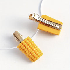 2pcs Corn Shaped Duck Billed Hair Clip for Women Girls