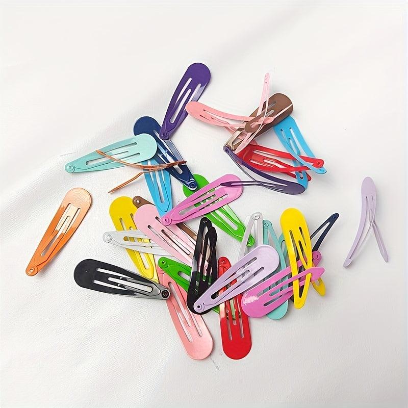 30pcs Candy Snap Clip Hair Clip for Women Girls Toddlers Baby Sweet Hair Clip