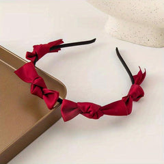 Velvet Bow Headband Vintage Hair Accessory for Girls Women