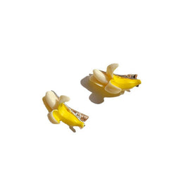 4pcs Fruit Series Hair Clip Banana Duck Billed Clip For Women Girls