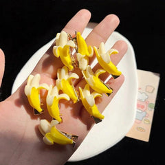4pcs Fruit Series Hair Clip Banana Duck Billed Clip For Women Girls