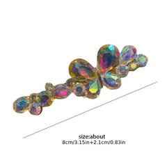 Colorful Rhinestone Butterfly Hair Clip Y2K Hair Accessory