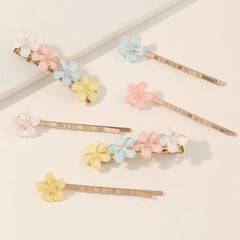 6pcs Jelly Flower Hair Pin for Women Girls Hair Clip