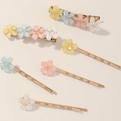 6pcs Jelly Flower Hair Pin for Women Girls Hair Clip