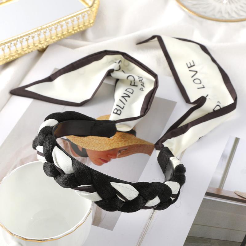 Floral Print Headband Sweet Headdress Style Head Hoop for Women Girls