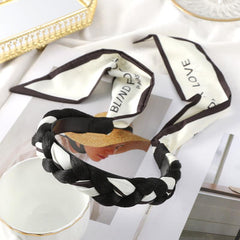 Floral Print Headband Sweet Headdress Style Head Hoop for Women Girls