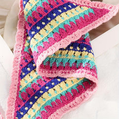 Boho Crochet Flower Bandana Colorful Hair Headscarf Turban