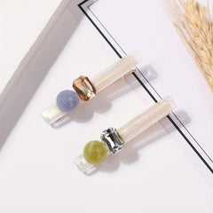 2pcs Jelly Transparent Hair Clip Crystal Duck Billed Clip Style Hair Clip