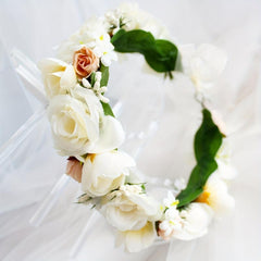 Boho Flower Leaf Berry Wreath Headband for Party Wedding
