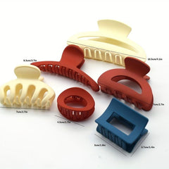 Matte Solid Square Hair Claw Clip Non Slip Strong Hold Grip Hair Jaw Clip
