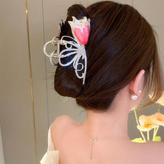 Rhinestone Butterfly Hair Clip Alloy Hair Claw Headwear Accessories