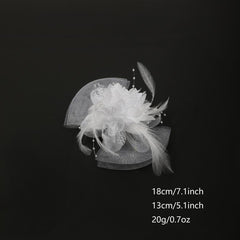 Faux Feather Mesh Head Piece Women's Hair Accessories