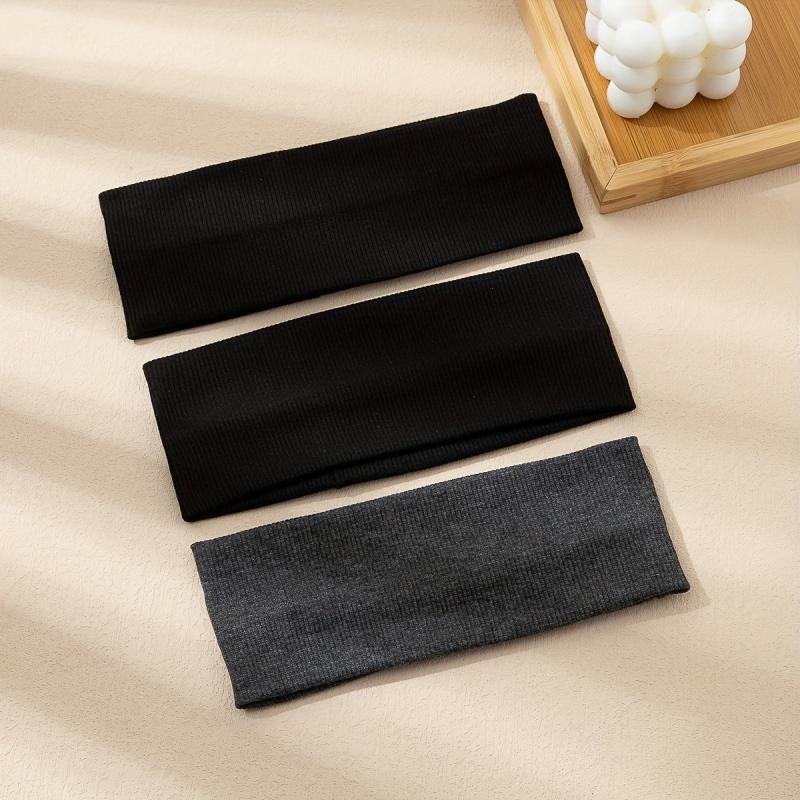 3pcs Sports Sweatband Soft Wicking Headband For Women