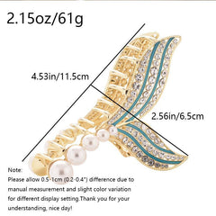 Rhinestone Pearl Fishtail Hair Clip Women's Hair Clip Hair Accessories 1pc