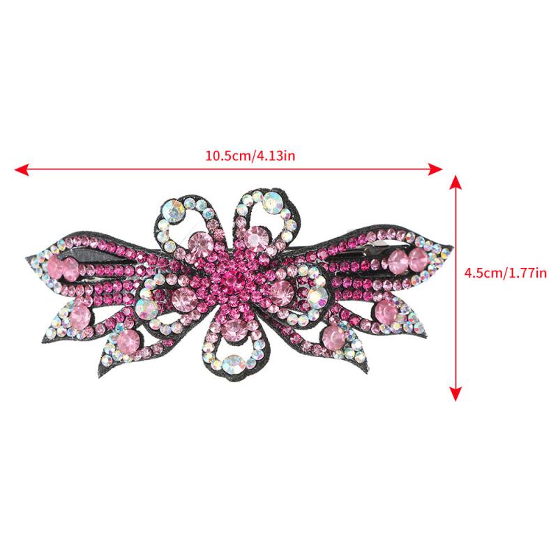 Rhinestone Flower Hair Clip French Barrette Headwear