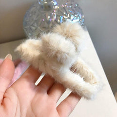 Fluffy Plush Hair Claw Clips Strong Hold Hairpins Winter Hair Accessories