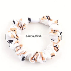 Cartoon Bear Print Scrunchies Hair Tie Hair Rope Sweet Ponytail Holder