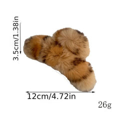 Large Plush Hair Claw Clips Faux Fur Hairpin Hair Barrette Hair Claws Clamps