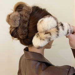 Large Plush Hair Claw Clips Faux Fur Hairpin Hair Barrette Hair Claws Clamps
