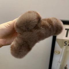 Large Plush Hair Claw Clips Faux Fur Hairpin Hair Barrette Hair Claws Clamps