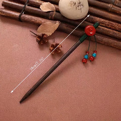 Chinese Style Hairpin Ancient Style Wooden Hair Stick Cheongsam Costume Hair Pin