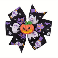 Halloween Pumpkin Bow Hair Clip for Girls