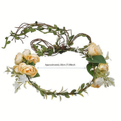 Boho Style Flower Wreath Garland Headdress for Wedding