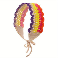 Boho Crochet Headband Colorful Hair Accessories for Women Girls